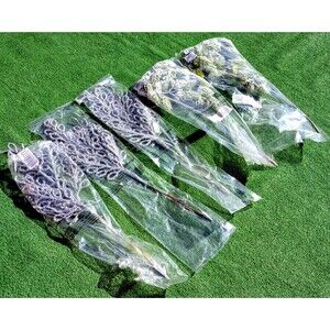 Macy Christmas 24"Silver Glitter Spray Branches+Flocked 30"Green Pine Cone Decor